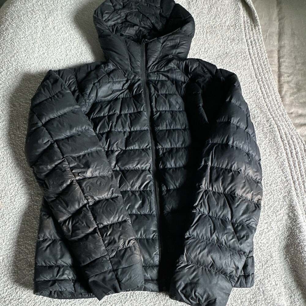 Black Diamond Cold Forge Men's M Black Down‎ Hooded Full Zip Puffer Jacket Hoody